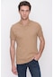 Erkek Safari Basic Düz Pamuk Slim Fit Dar Kesim Kısa Kollu Polo Yaka Tişört