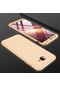 Kilifone - Samsung Uyumlu Galaxy J4 Plus - Kılıf 3 Parçalı Parmak İzi Yapmayan Sert Ays Kapak - Gold