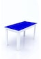 3g Tasarım Dikdörtgen İlkokul Masası Renkli Tablalı-4553-mavi