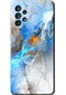 Galaxy Uyumlu A53 Kılıf Hd Desen Baskılı Arka Kapak + Kırılmaz Cam - Mavi Buzul