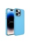 Mutcase - İphone Uyumlu İphone 13 Pro Max - Kılıf Metal Çerçeve Ve Buton Tasarımlı Silikon Luna Kapak - Sierra Mavi