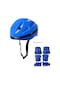 Kask Dizlik Dirseklik Koruyucu Set 7 Parça Mavi