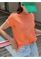 Unisex Sunshine Smiling Baskılı Tasarım Tshirt Turuncu