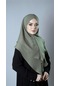Fıstık Yeşili Pratik Hazır Geçmeli Tesettür Eşarp Pamuk Caz Kumaş Çift Katlı Çapraz Hijab 2304 36