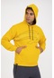 Maraton Sportswear Comfort Erkek Kapşonlu Uzun Kol Basic Sarı Sweatshirt 21010-sarı
