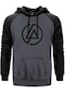 Linkin Park Classic Logo Gri Renk Reglan Kol Sweatshirt Gri