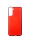 Noktaks - Samsung Galaxy Uyumlu S21 Plus - Kılıf Mat Renkli Esnek Premier Silikon Kapak - Kırmızı