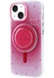 Noktaks - İphone Uyumlu İphone 15 - Kılıf Magsafe Şarj Özellikli Tak-çıkar Pop Soketli Tik-tok Kapak - Pembe Koyu