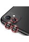 Noktaks - iPhone Uyumlu 12 - Kamera Lens Koruyucu Safir Parmak İzi Bırakmayan Anti-reflective Cl-12 - Kırmızı