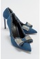 Vegas Kot Mavi Kadın Topuklu Ayakkabı