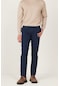 AC&Co / Altınyıldız Classics Erkek Lacı Slim Fit Dar Kesim Yan Cepli Pamuklu Diyagonal Desenli Esnek Pantolon