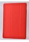 Ekılıf - İpad Uyumlu 6 Air 2 - Tablet Kılıfı Smart Cover Standlı 1-1 Kılıf - Kırmızı