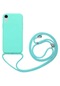Noktaks - İphone Uyumlu İphone Xr 6.1 - Kılıf Renkli İp Askılı Koruyucu Ropi Kapak - Turkuaz