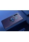 Kilifone - Samsung Uyumlu Galaxy A9 2018 - Kılıf Yüzüklü Auto Focus Ravel Karbon Silikon Kapak - Mavi