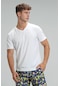 Lufian Tuna Modern Grafik T- Shirt Beyaz 111020145100500