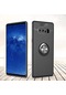 Tecno - Samsung Galaxy Uyumlu Note 8 - Kılıf Yüzüklü Auto Focus Ravel Karbon Silikon Kapak - Siyah-mavi