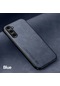 Lüks Deri Kılıf Samsung Uyumlu S25 S24 S23 S22 Ultra Fe A16 A36 A26 A06 A56 5g Kapak Blue Samsung Uyumlu S22 Plus Blue