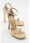 Luvishoes Shelp Altın Kadın Topuklu Ayakkabı