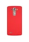 Noktaks - Lg Uyumlu Lg G3 - Kılıf Mat Renkli Esnek Premier Silikon Kapak - Kırmızı