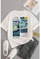 Unisex Van Gogh Baskılı Oversize Tshirt