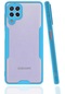 Samsung Galaxy A22 4g Kılıf Parfe Silikon Kapak Kamera Korumalı Kılıf Ultra Ince Buzlu Mat Renkli - Mavi