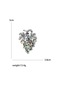 Kadınlar İçin Rhinestone Üzüm Broşlar Unisex Emaye Meyve Bitki Pins Ofis Parti Multı Silvery3099 Multı