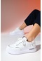 Flena Beyaz Gümüş Kadın Spor Ayakkabı