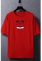 Unisex Garfield Baskılı T-shirt Kırmızı