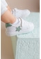 First Step S-1000 Yıldızlı Cırt Cırtlı Kız Bebek Günlük Spor Ayakkabı Beyaz - Mint Yeşili