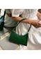 Yeşil Moda Küçük Omuz Çantaları Kadınlar Için Retro Timsah Desen Pu Deri Çanta Kadın Rahat Günlük Tote Koltukaltı Çanta