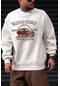 Erkek Kırık Beyaz Krem Ekru Believe Baskılı 0 Sıfır Yaka Oversize Salaş Bol Kesim Polar Sweatshirt-beyaz-3 Beyaz