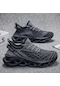 Siyah 39-48 Erkek Ultra Hafif Koşu Ayakkabıları Rahat Spor Ayakkabı Balık Terazisi Büyük Boy Spor Tenis Ayakkabıları