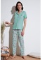 Lela Kadın Pijama Takımı 65740102 Mint-bej