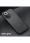 Oppo İçin Lüks Deri Kılıf Oppo 12 11 10 9 8 7 6 Pro Artı Bulmak X6 X5 Pro Lite Dark Gray Oppo Reno 11f 5g Dark Gray