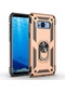 Kilifone - Samsung Uyumlu Galaxy S8 - Kılıf Yüzüklü Çift Katman Zırh Tank Vega Kapak - Gold