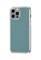 Noktaks - İphone Uyumlu İphone 13 Pro Max - Kılıf Parlak Renkli Bark Silikon Kapak - Petrol Yeşil