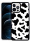 Noktaks - İphone Uyumlu İphone 12 Pro Max - Kılıf Desenli Koruyucu M-fit Kapak - Cow No1