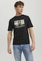 Jack & Jones Manzara Fotoğraf Baskılı Tişört - Splash 12235522 Siyah