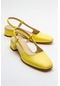66 Sarı Kadın Topuklu Sandalet