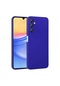 Kilifone - Samsung Uyumlu Galaxy A25 - Kılıf Mat Renkli Esnek Premier Silikon Kapak - Saks Mavi