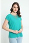 Ella Camelia 5010024 Kadın Dantel Detaylı Bluz Yeşil