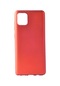 Tecno-Samsung Galaxy Uyumlu A91 S10 Lite - Kılıf Mat Renkli Esnek Premier Silikon Kapak - Kırmızı