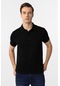Süvari Erkek Polo Yaka Slimfit Düz Tişört Ts1014000410-s09 Siyah
