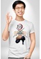Anime Inosuke Hashibira Demon Slayer Unisex Unisex Beyaz Organik Baskılı T-shirt Penye Yüksek Kalite Beyaz