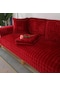Jms Kırmızı Kaymaz Kanepe Kılıfı Yumuşak Peluş Kanepe Yastığı Havlu Slipcovers 110x110cm 1pcs