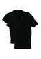 Adam Boxes V Yaka T-shirt N-simplo 2'li Paket - Siyah-siyah