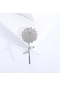 Gümüş Blucome Paslanmaz Çelik Karahindiba Çiçek Broş Kadınlar İçin Büyüleyici Bitki Ofis Parti Günlük Takım Elbise Pimleri Takı Aceesories