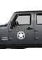 Star Sticker Model 5 - 4x4 Sticker - Off Road Sticker - Jeep Sticker - 30cm X 30cm - Beyaz