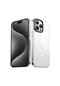 Noktaks - iPhone Uyumlu 15 Pro Max - Kılıf Kablosuz Şarj Destekli Şeffaf G-glass Magsafe Kapak - Lacivert