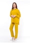 Kadın Aerobin Gömlek-pantolon Alt Üst İkili Takım Hardal Sarısı-hardalsarısı